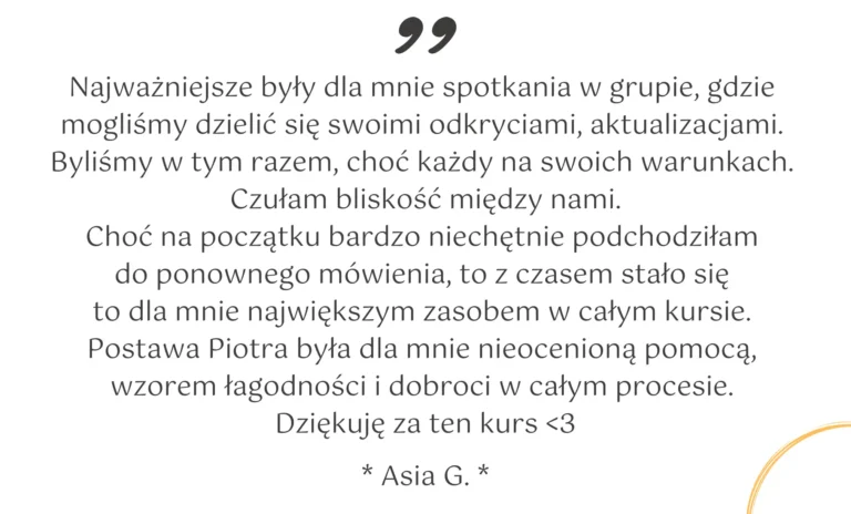 Referencje Kurs Mindfulness